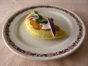 Cheese and Veggie Wool Felt Play Food Omelette